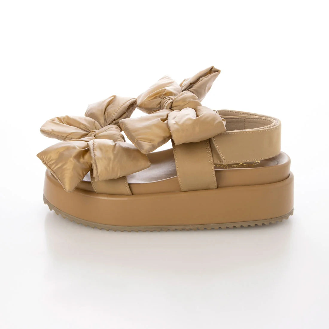 日本製 Launa Lea 雙蝴蝶結厚底涼鞋 (S152) (米色 Z / Beige Z)