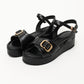 日本製 Launa Lea 扣環厚底涼鞋 (S153) (黑色 / Black)