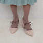 【新品預訂】日本製 Launa Lea 6cm蝴蝶結瑪莉珍高跟鞋(577)  (千鳥杏色 Z/C / Beige Z/C)
