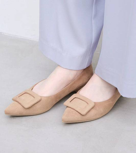 【新品現貨】日本製 Launa lea 扣尖頭高跟鞋 (459A) (杏色 S / Beige S )