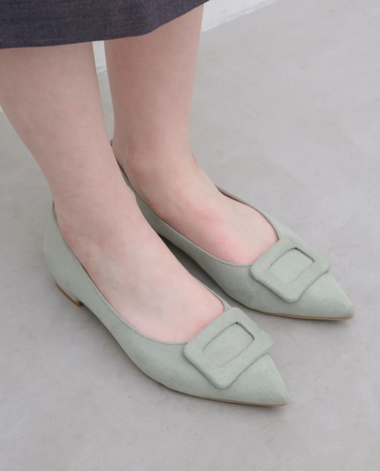 【新品現貨】日本製 Launa lea 扣尖頭高跟鞋 (459A) ( 淺綠 S / L Green S )