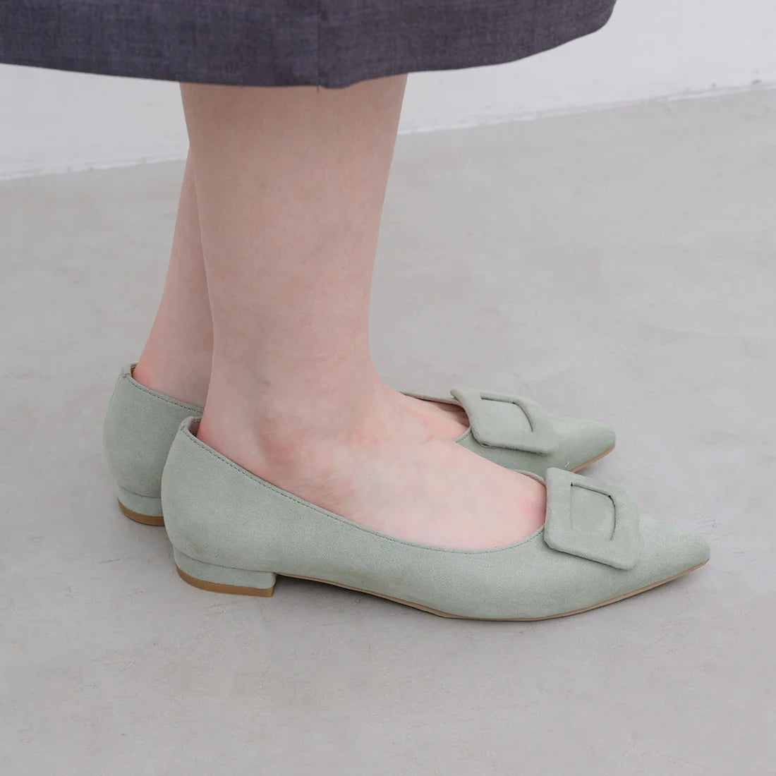 【新品現貨】日本製 Launa lea 扣尖頭高跟鞋 (459A) ( 淺綠 S / L Green S )