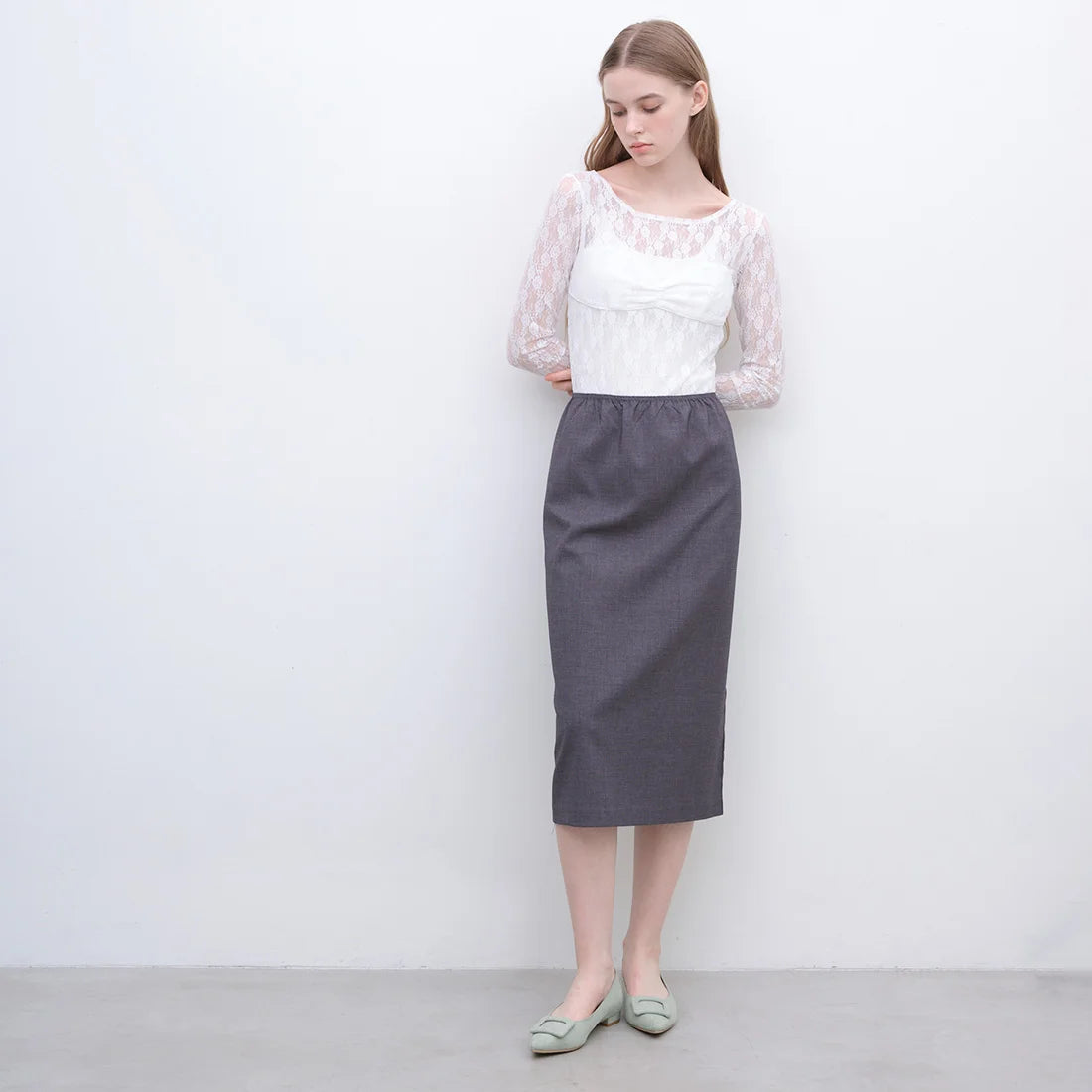 【新品現貨】日本製 Launa lea 扣尖頭高跟鞋 (459A) ( 淺綠 S / L Green S )