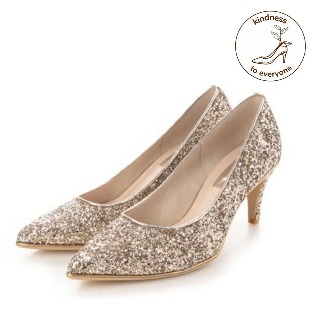 日本製 Launa Lea Rich 7cm Gold Line閃鑽高跟鞋 (80001A) (米灰色 Z / Greige Z) (副本)