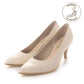 日本製 Launa Lea Rich 7cm Gold Line高跟鞋 (80001) (象牙色 / Ivory)