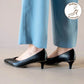 日本製 Launa Lea Rich 5cm Gold Line高跟鞋 (8000) (黑色 / Black)