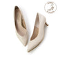 日本製 Launa Lea Rich 5cm Gold Line高跟鞋 (80009) (象牙色 / Ivory)