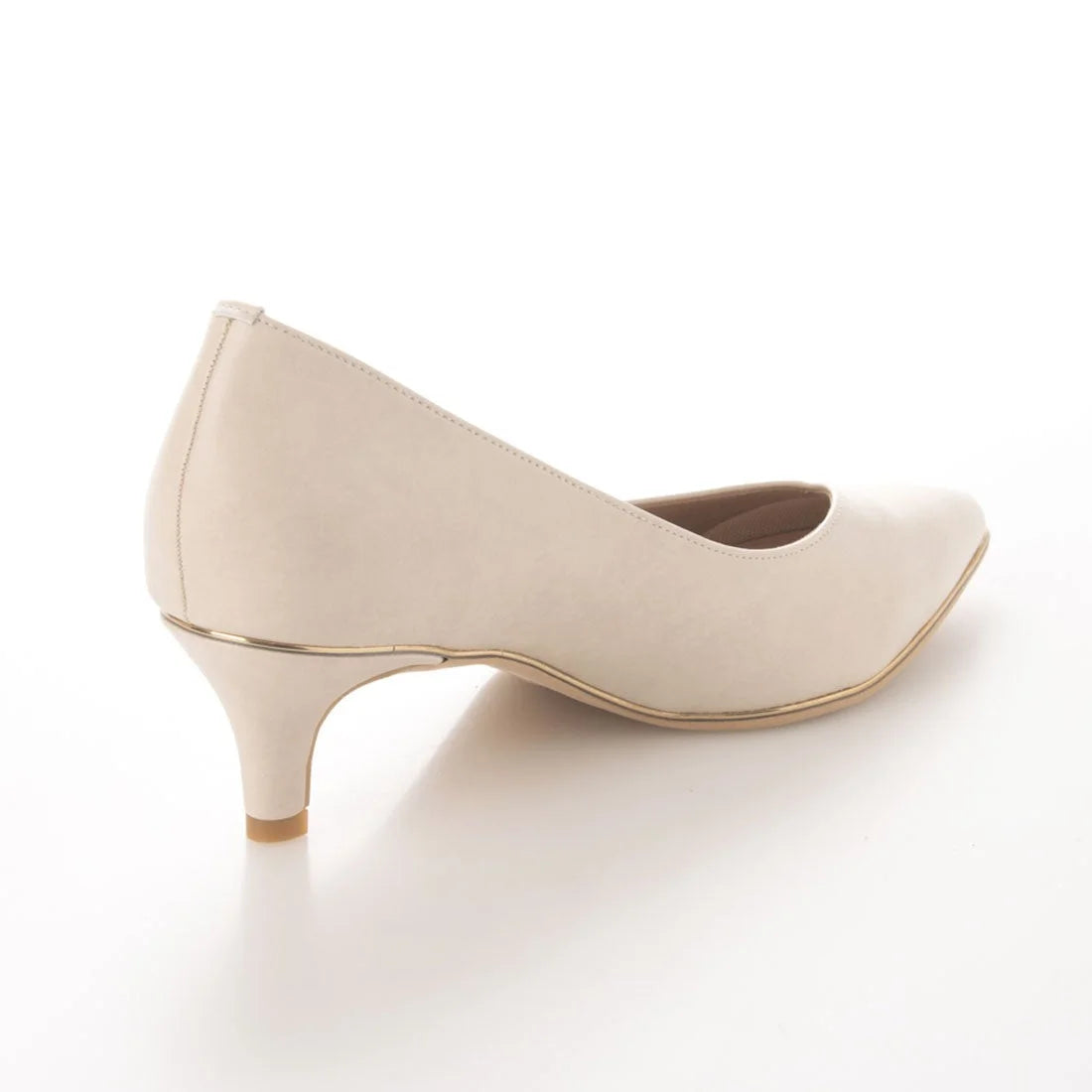 日本製 Launa Lea Rich 5cm Gold Line高跟鞋 (80009) (象牙色 / Ivory)