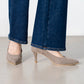 日本製 Launa Lea Rich 7cm Gold Line高跟鞋 (80001D) (米灰色 S / Greige S)
