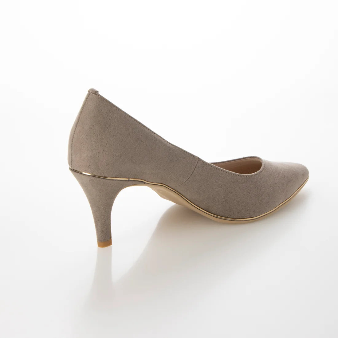 日本製 Launa Lea Rich 7cm Gold Line高跟鞋 (80001D) (米灰色 S / Greige S)