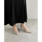 日本製 Launa Lea Rich 5cm Gold Line高跟鞋 (80009D) (米灰色 S / Greige S)