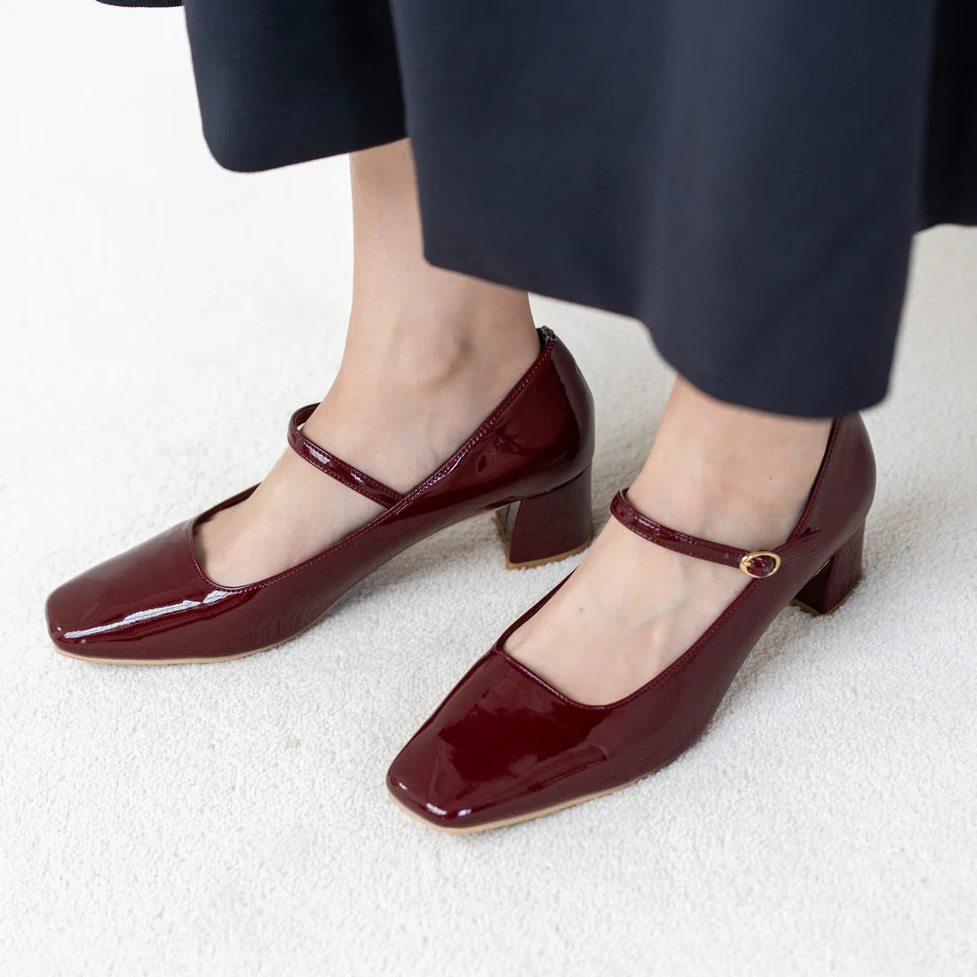 日本製 Launa lea 方頭瑪麗珍鞋 (0533) (Black E)