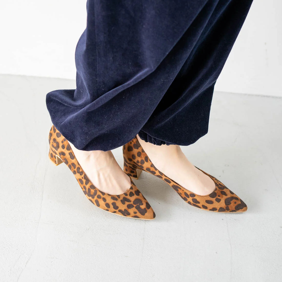 日本製 Launa lea 厚跟淺口鞋 (0486) (Leopard S)