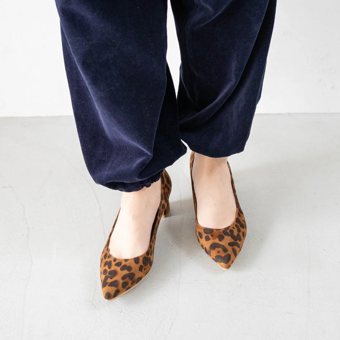 日本製 Launa lea 厚跟淺口鞋 (0486) (Leopard S)
