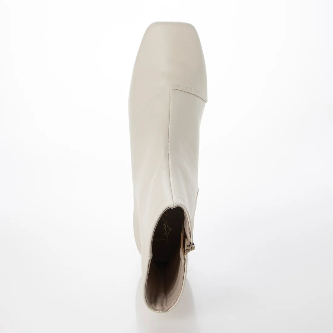 日本製[23AW]Launa lea方頭短靴(0542)(Ivory)（アイボリー）
