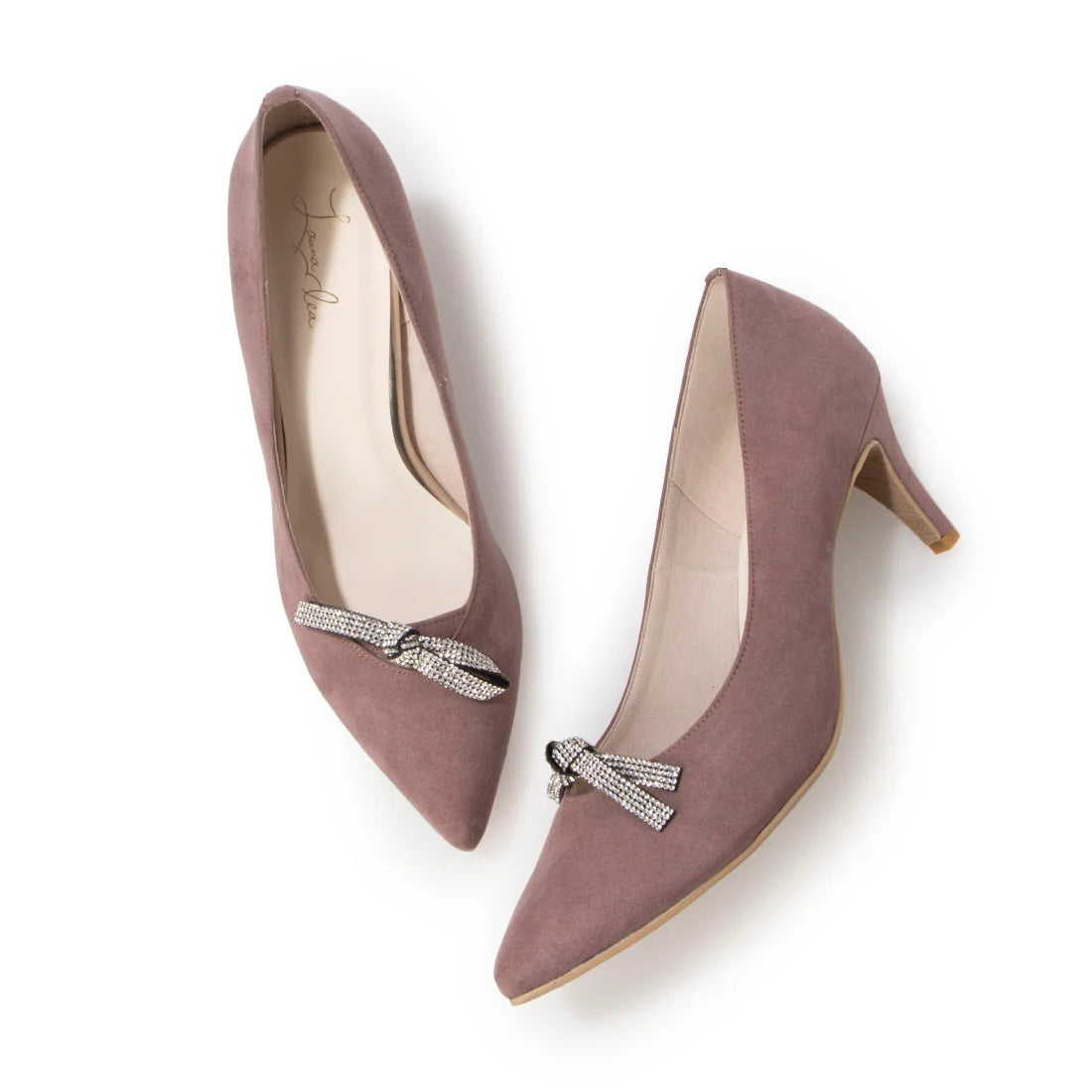 日本製 Launa lea Bijou 絲帶尖頭高跟鞋 (0531) (Mauve S)