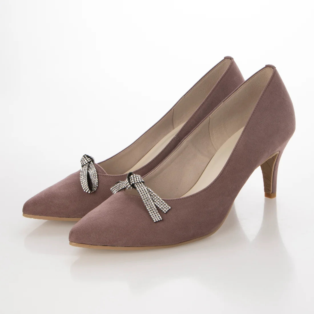 日本製 Launa lea Bijou 絲帶尖頭高跟鞋 (0531) (Mauve S)