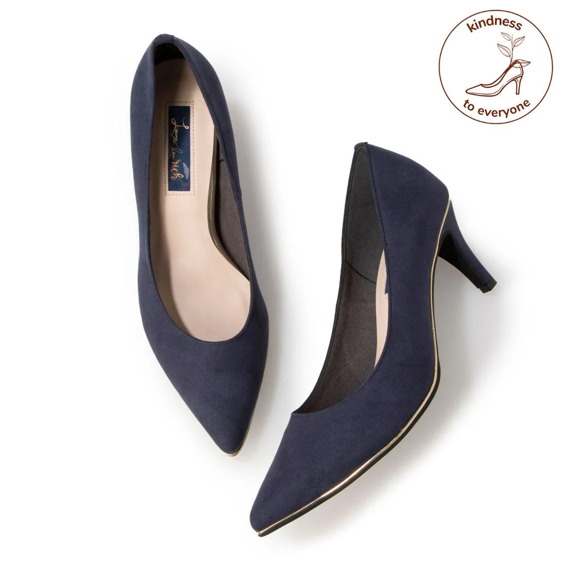日本製[23AW]Launa lea[7cm/Launa lea rich]金線高跟鞋(80001E)( Blue S)（ブルーS）
