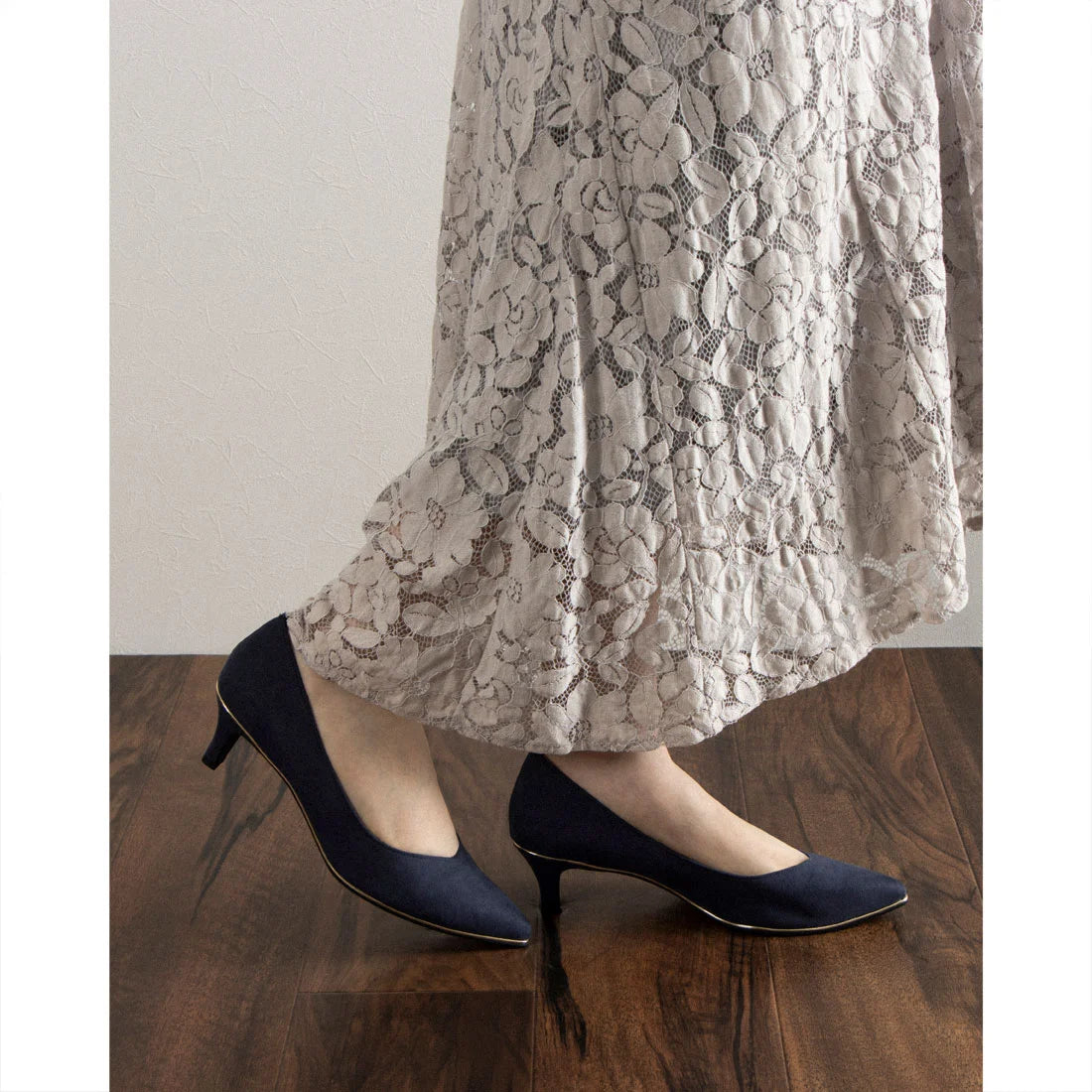 日本製 [23AW] Launa lea [5cm/Launa lea rich] 金線高跟鞋 (80009) (Blue S)