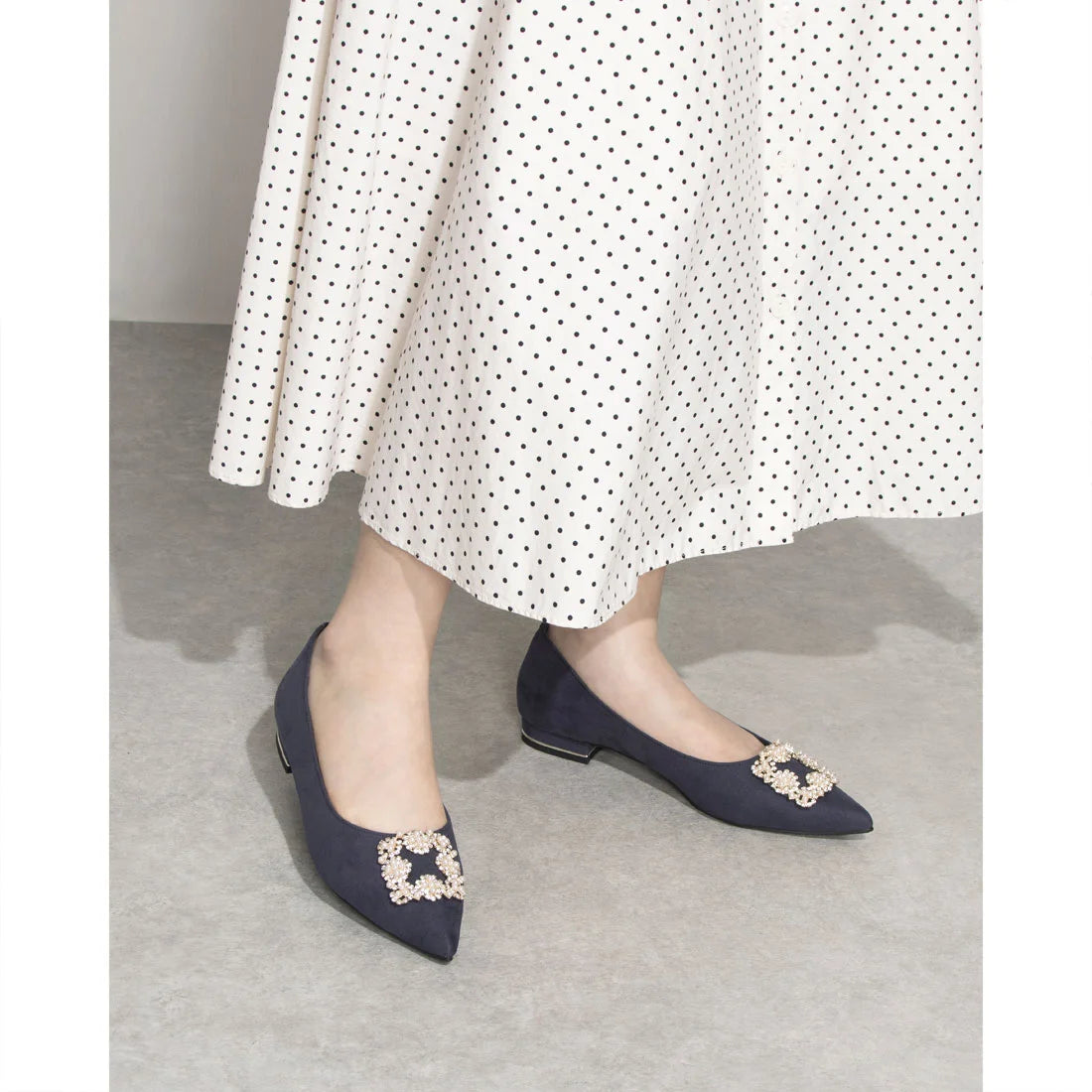日本製[23AW] Launa lea Bijou 尖頭高跟鞋 (0483) (Blue S)（ブルーS）