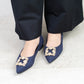 日本製[23AW] Launa lea Bijou 尖頭高跟鞋 (0483) (Blue S)（ブルーS）
