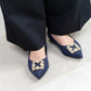 日本製[23AW] Launa lea Bijou 尖頭高跟鞋 (0483) (Blue S)（ブルーS）