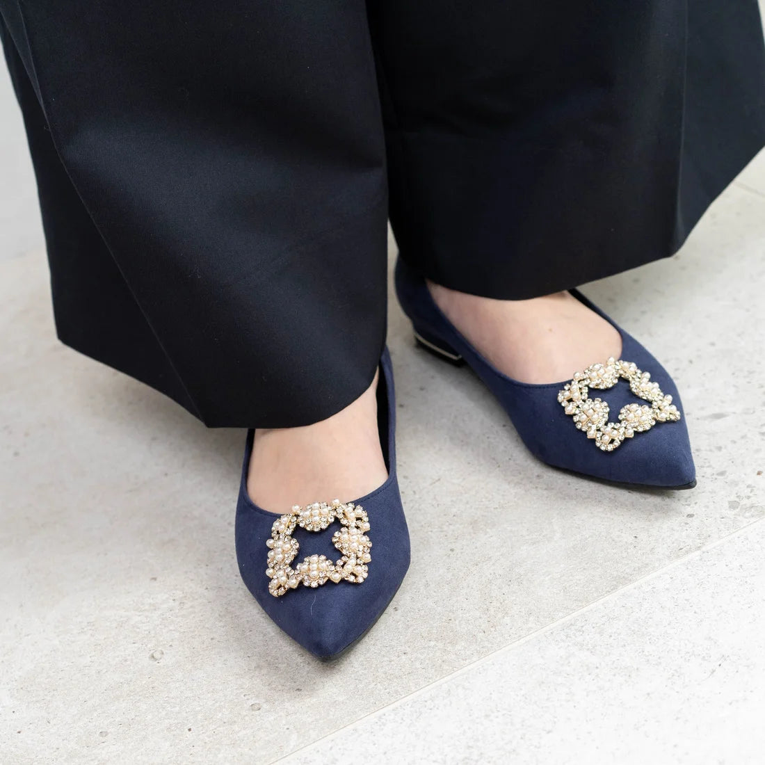 日本製[23AW] Launa lea Bijou 尖頭高跟鞋 (0483) (Blue S)（ブルーS）