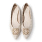 日本製[23AW] Launa lea Bijou 尖頭高跟鞋 (0483)（Ivory Z/C）（アイボリーZ/C）