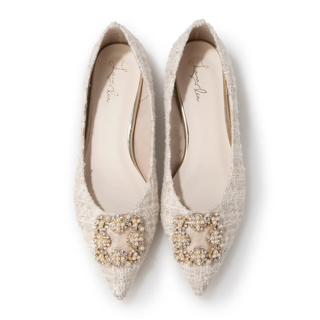 日本製[23AW] Launa lea Bijou 尖頭高跟鞋 (0483)（Ivory Z/C）（アイボリーZ/C）
