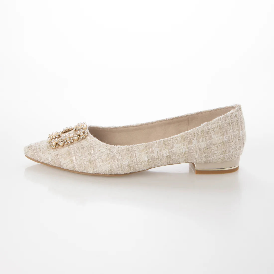 日本製[23AW] Launa lea Bijou 尖頭高跟鞋 (0483)（Ivory Z/C）（アイボリーZ/C）