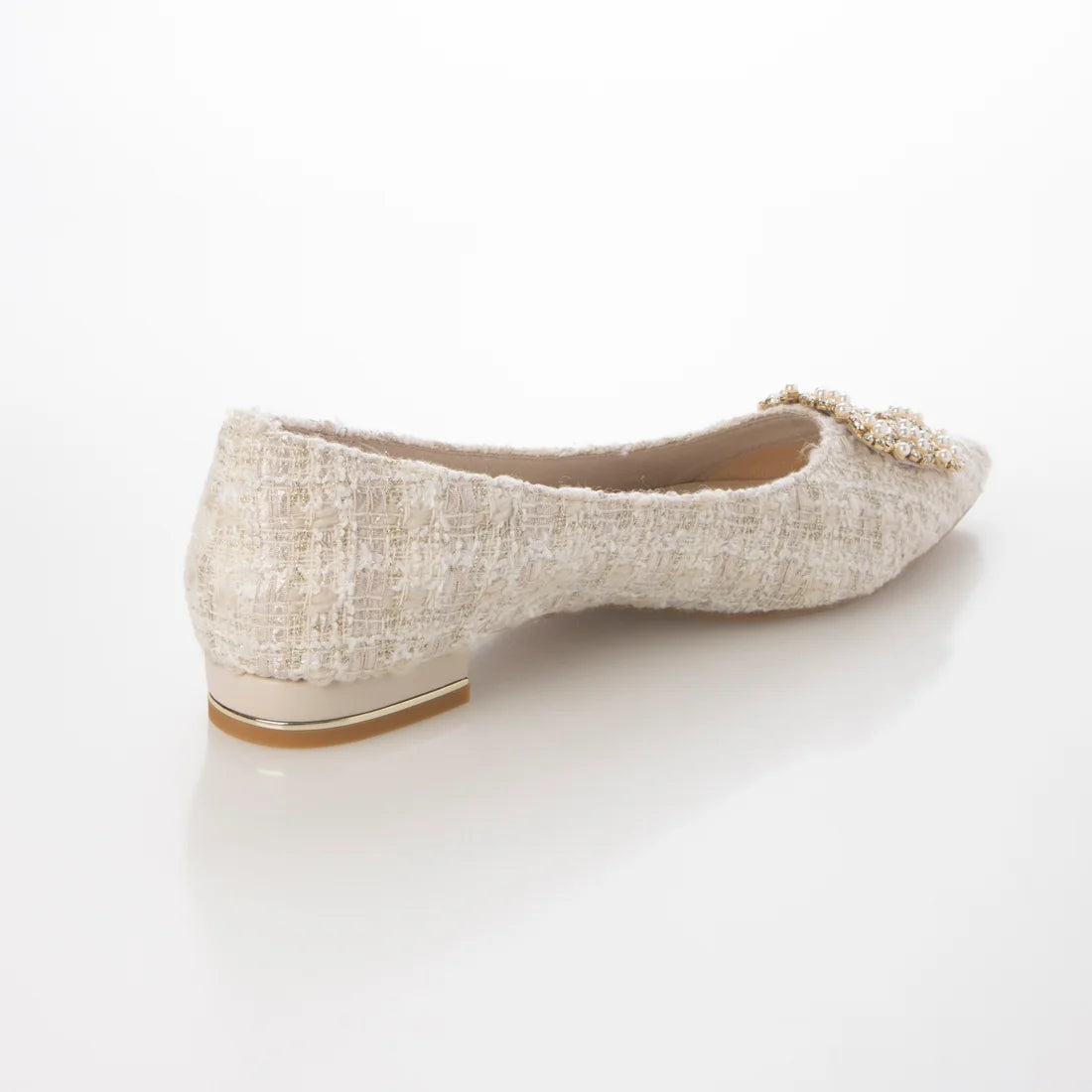 日本製[23AW] Launa lea Bijou 尖頭高跟鞋 (0483)（Ivory Z/C）（アイボリーZ/C）