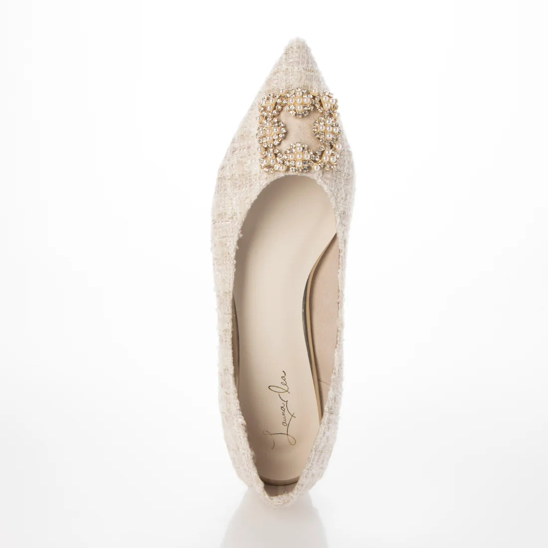 日本製[23AW] Launa lea Bijou 尖頭高跟鞋 (0483)（Ivory Z/C）（アイボリーZ/C）