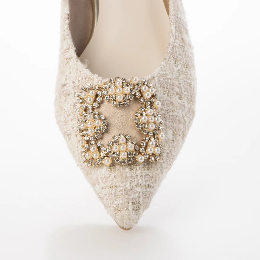 日本製[23AW] Launa lea Bijou 尖頭高跟鞋 (0483)（Ivory Z/C）（アイボリーZ/C）
