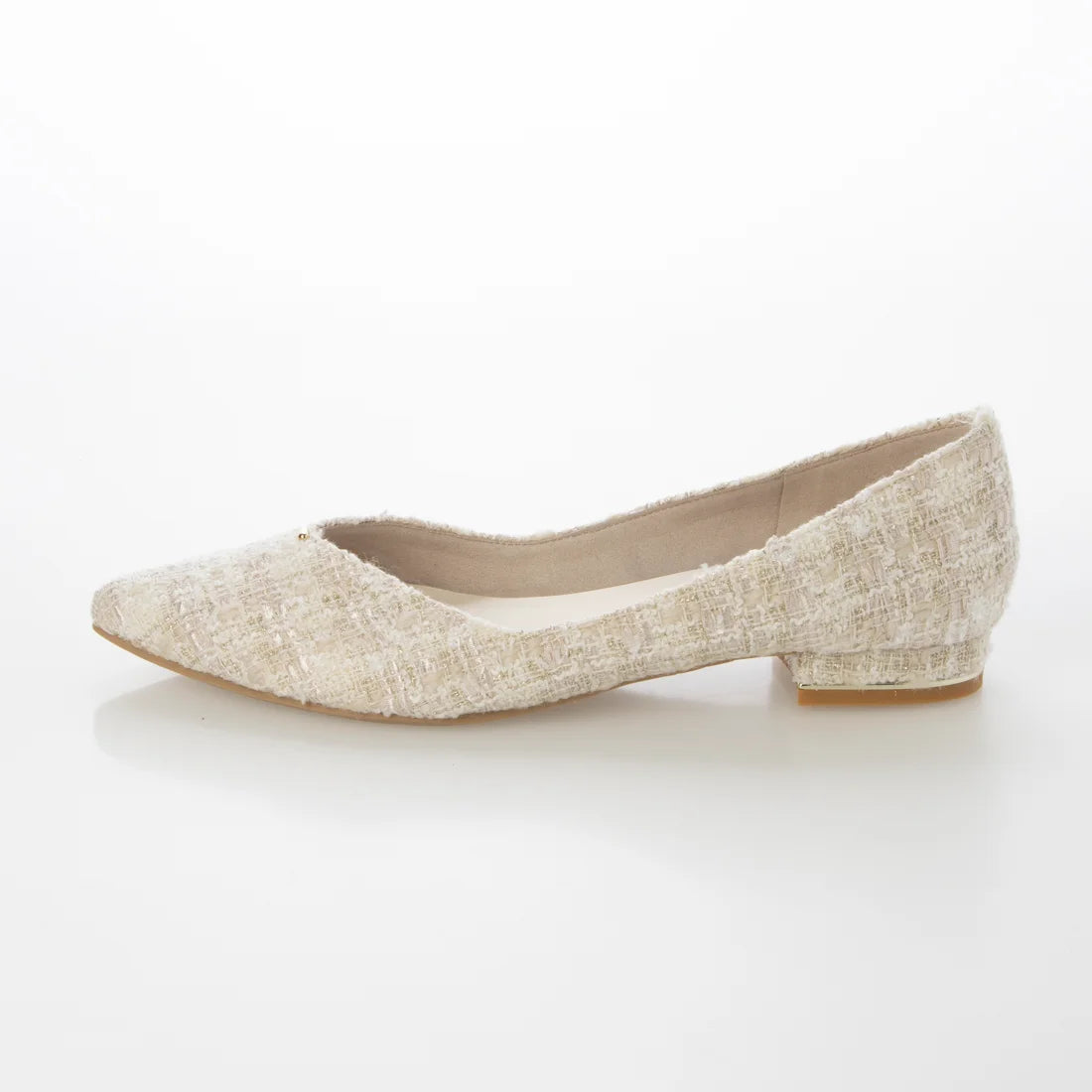 日本製 [23AW] Launa lea 側切平跟高跟鞋 (0492) (Ivory Z/C)