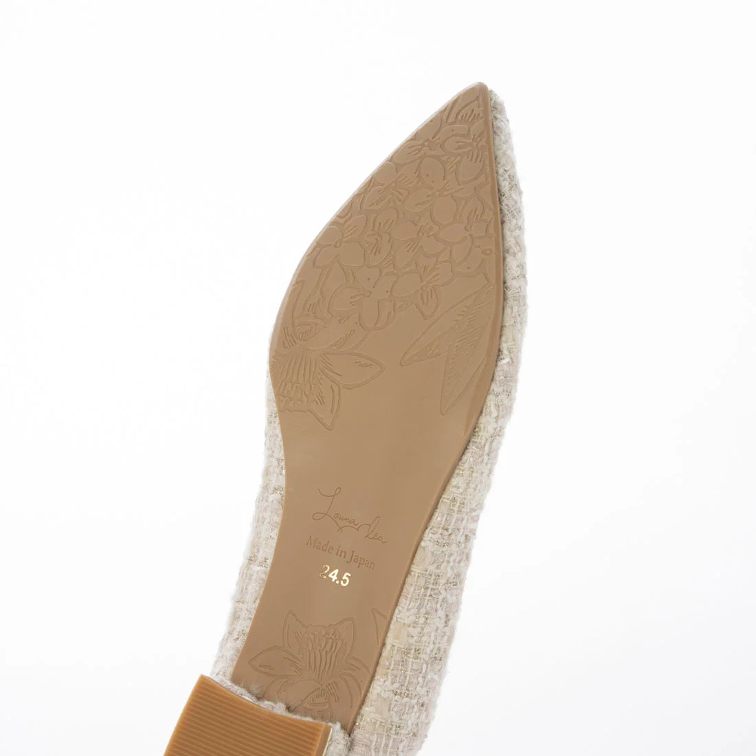 日本製 [23AW] Launa lea 側切平跟高跟鞋 (0492) (Ivory Z/C)