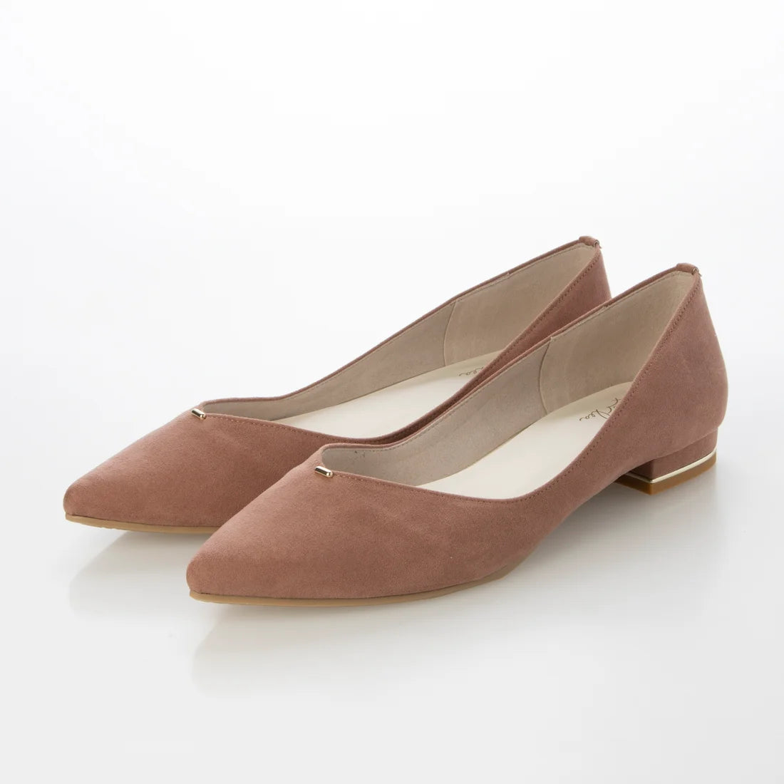 日本製 [23AW] Launa lea 側切平跟高跟鞋 (0492) (Pink beige S)