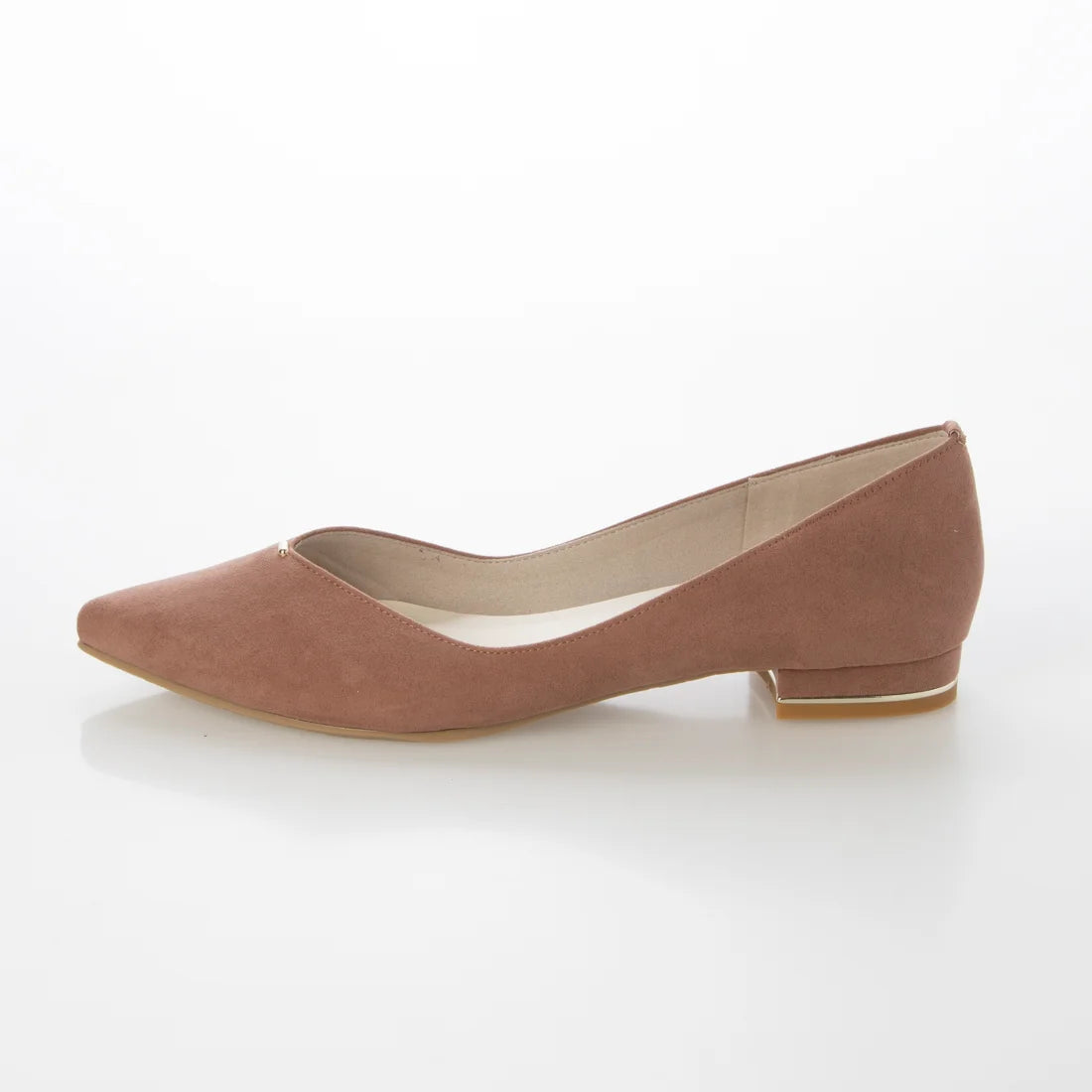 日本製 [23AW] Launa lea 側切平跟高跟鞋 (0492) (Pink beige S)