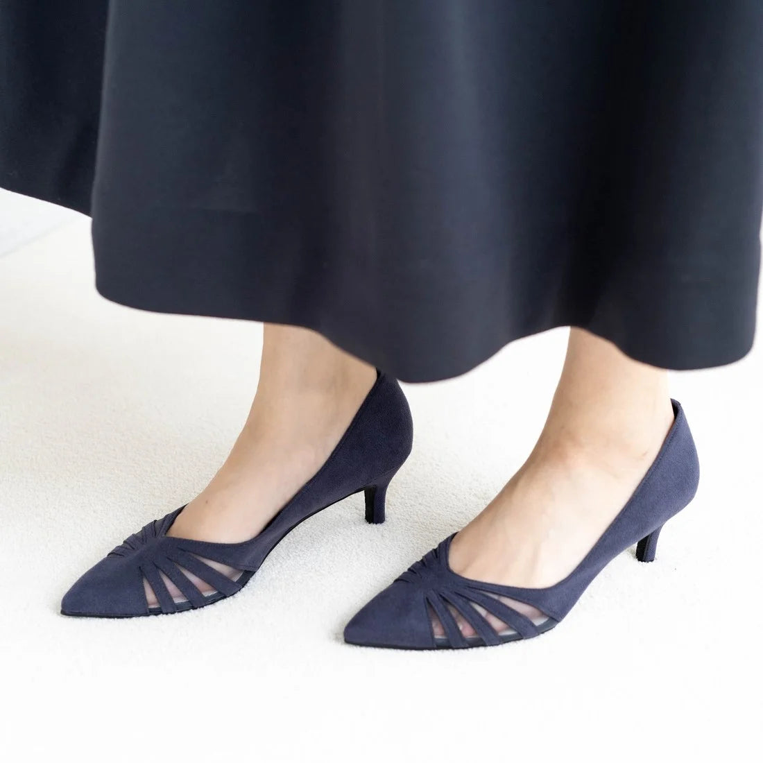日本製[23AW] Launa lea 透視設計尖頭高跟鞋 (0527) (PK Beige S)（PKベージュS）