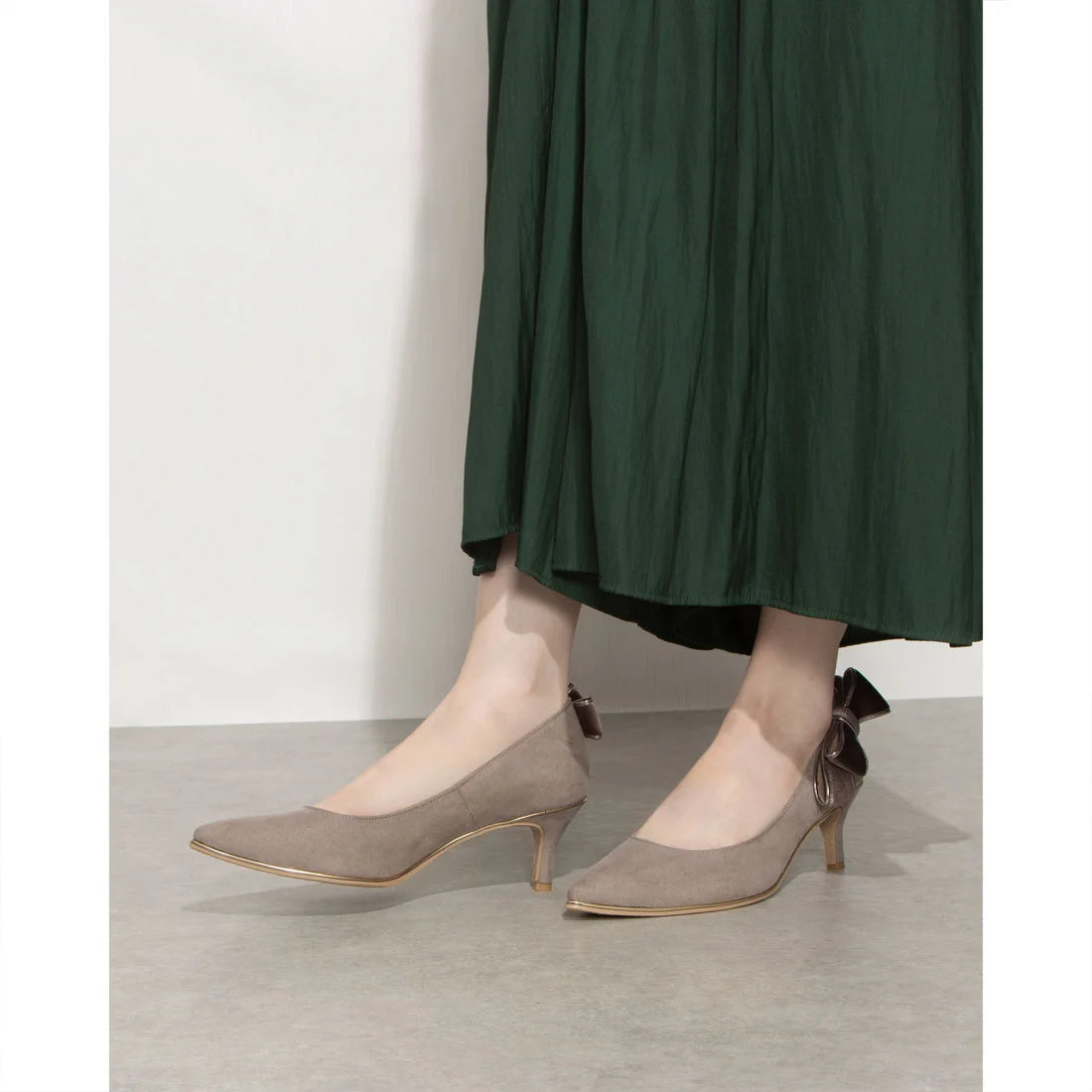 日本製[23AW] Launa lea Back 絲帶尖頭高跟鞋 (0532) (Black S)