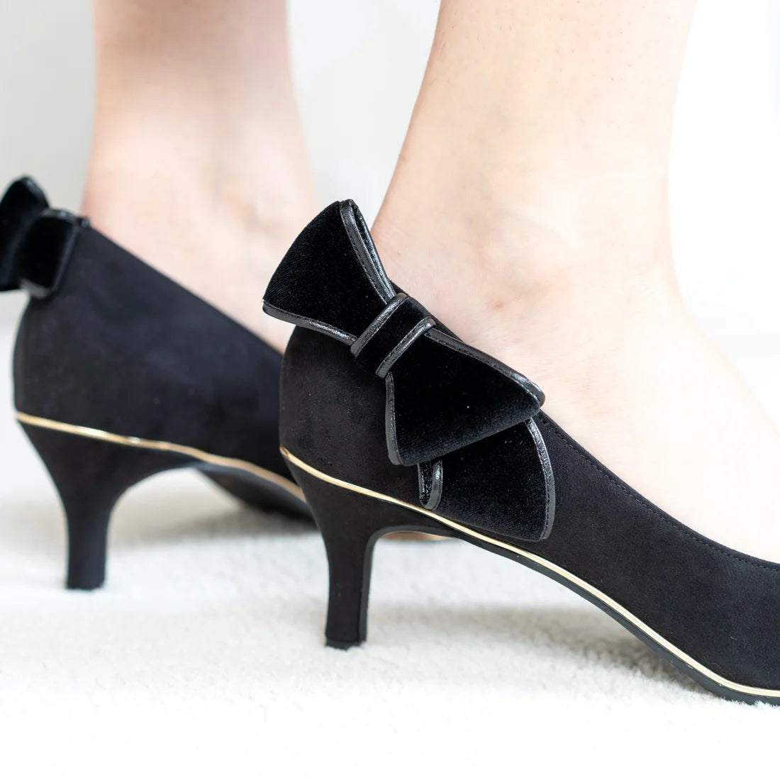 日本製[23AW] Launa lea Back 絲帶尖頭高跟鞋 (0532) (Black S)