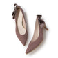 日本製 [23AW] Launa lea Back 絲帶尖頭高跟鞋 (0532) (Mauve S)