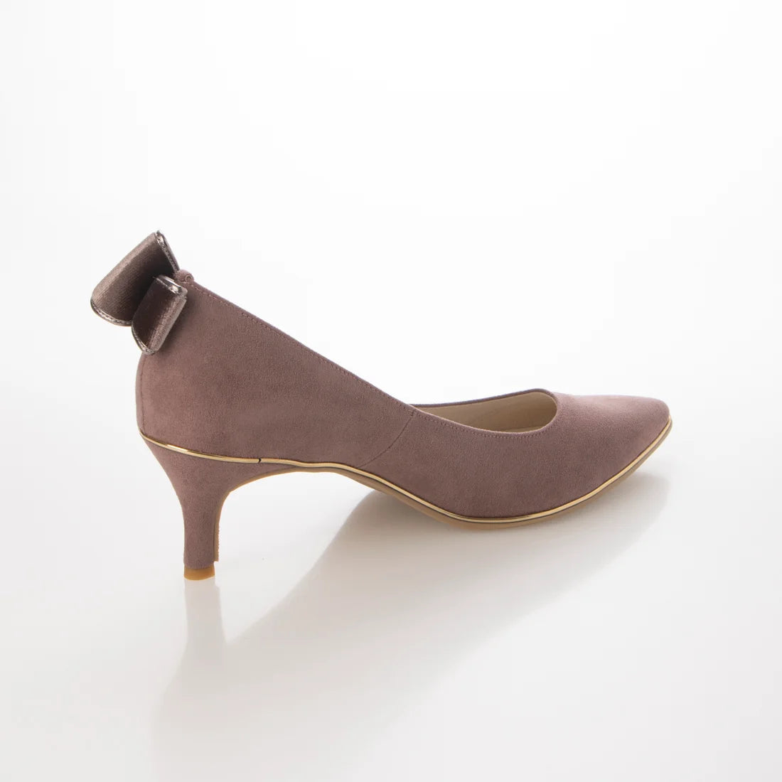 日本製 [23AW] Launa lea Back 絲帶尖頭高跟鞋 (0532) (Mauve S)