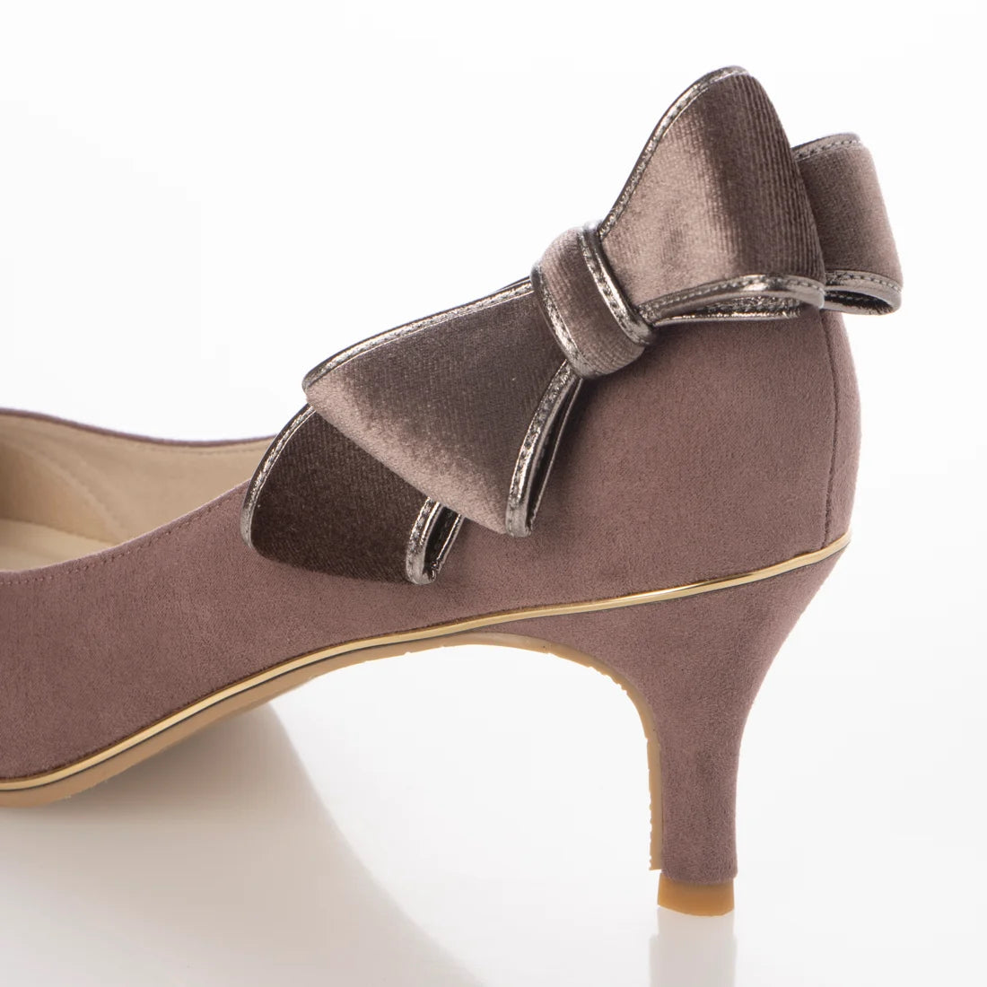 日本製 [23AW] Launa lea Back 絲帶尖頭高跟鞋 (0532) (Mauve S)