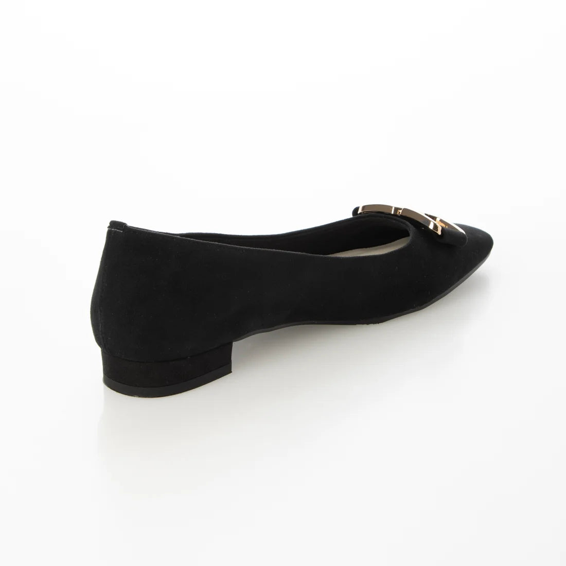 日本製 [23AW] Launa lea 金扣平跟高跟鞋 (0530) (Black S)