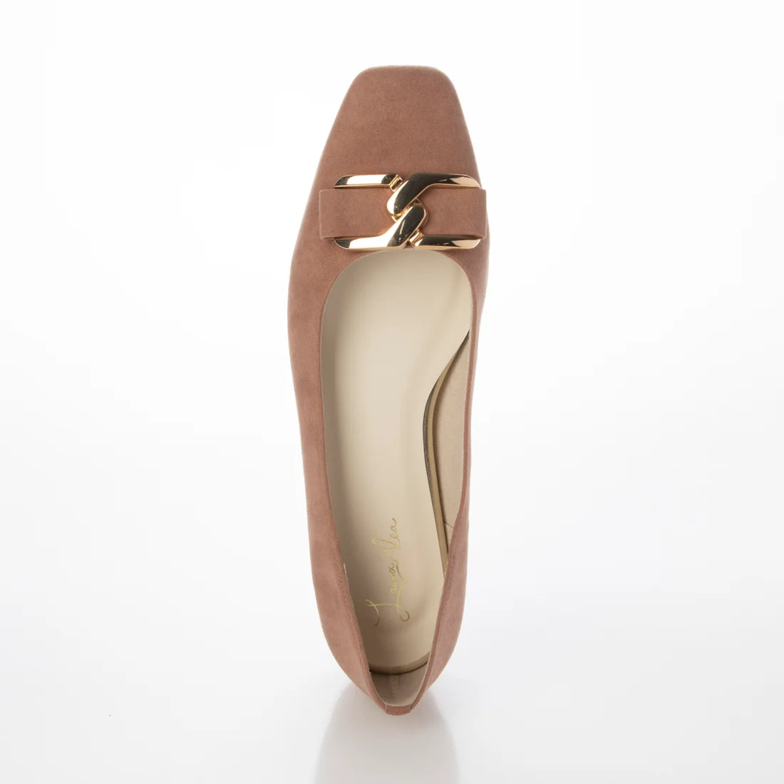 日本製 [23AW] Launa lea 金扣平底高跟鞋 (0530)(PK beige S)