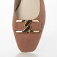 日本製 [23AW] Launa lea 金扣平底高跟鞋 (0530)(PK beige S)