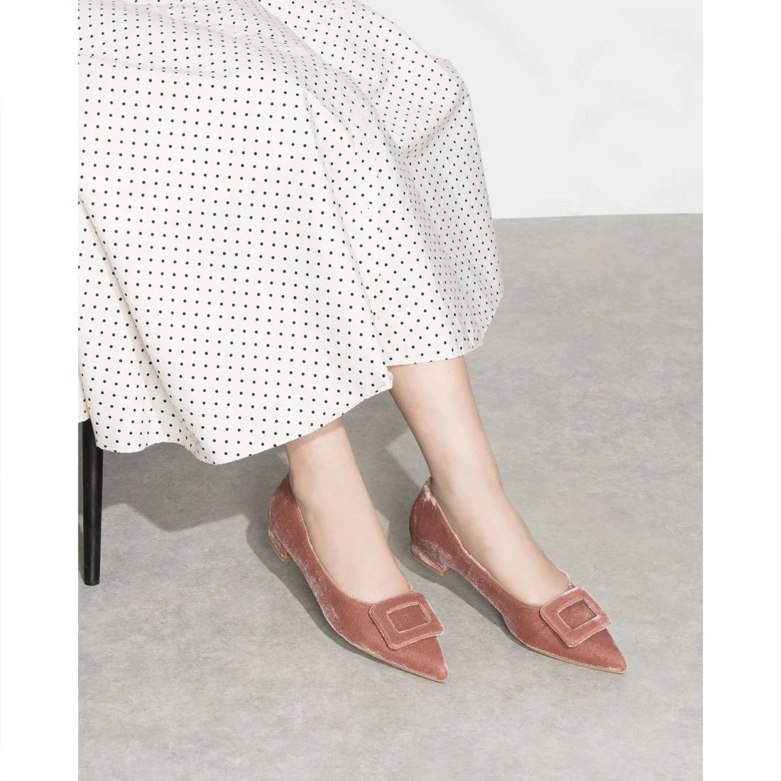 日本製[23AW] Launa lea 扣尖頭高跟鞋 (0459A) (Pink Z)（ピンクZ）