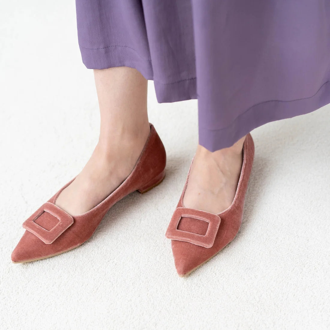 日本製[23AW] Launa lea 帶扣尖頭高跟鞋 (0459A) (Purple Z)（パープルZ）