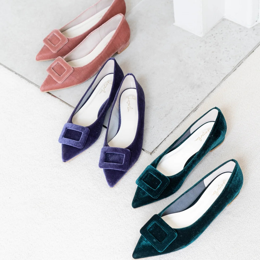 日本製[23AW] Launa lea 帶扣尖頭高跟鞋 (0459A) (Purple Z)（パープルZ）
