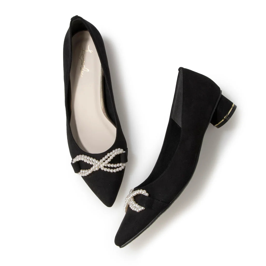 日本製 [23AW] Launa lea Bijou 絲帶尖頭高跟鞋 (0529) (Black S)